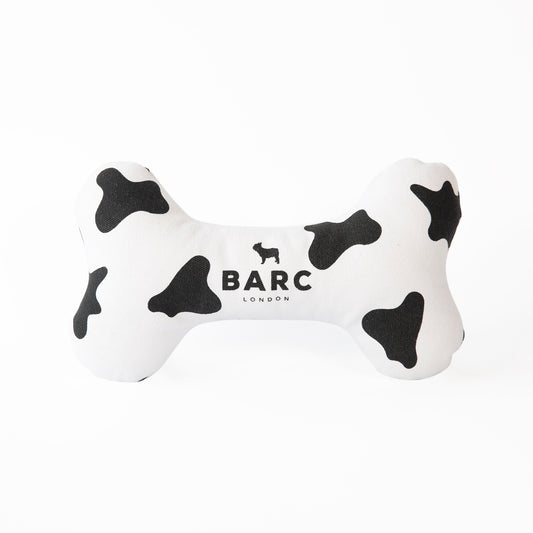 Barc London Cow Squeaky Dog Bone Toy